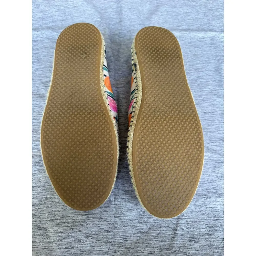 TOMS Classic Citrus/Orange Espadrille slip on shoes, size 8.5
